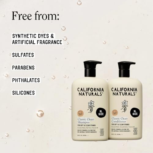 California Naturals Vanilla Bloom Shampoo & Conditioner Set - 2 Pack, 20 Fl Oz Each, Natural, Vegan, Cruelty-Free, Sulfate & Paraben Free