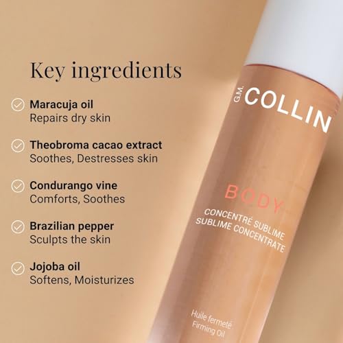 G.M. COLLIN Sublime Concentrate | Moisturizing Body Oil with Cocoa, Jojoba, and Vitamin E for Dry Skin