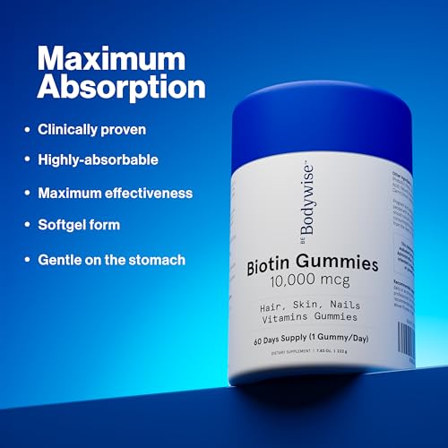 Biotin 10000mcg Gummies for Hair Growth - Women & Men