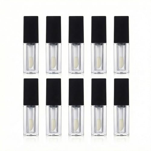 10PCS Empty Lip Gloss Tubes, 5ml Black Containers