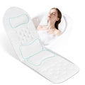Full Body Bath Pillow for Bathtub, Thick Soft Tub Cushion with Non-Slip Suction Cups Dual Hooks, Luxury Spa Pillow for Neck Back and Hip Support, 55" x 18"