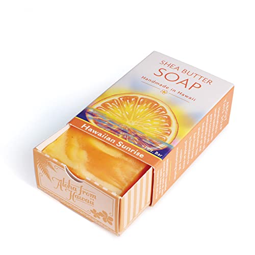 Island Soap & Candle Works Handmade Shea Butter Soap, Hawaiian Sunrise