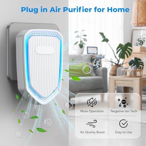 Plug-In Negative Ion Air Purifier for Home Office Bedroom