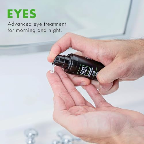 Tiege Hanley Eye Cream for Men, Morning and Night Under Eye Cream With Hyaluronic Acid and Vitamin B3, Helps Reduce the Look of Dark Circles and Puffiness, Anti Aging Men¡¯s Skin Care, 0.5 Oz, 2 Pack