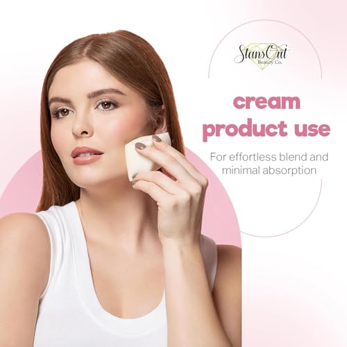 StansOut Beauty Sponge 4-Pack ? Streak-Free, Airbrushed Finish | Reusable, Quick-Drying, Latex-Free | Multi-Angle Blending Sponge for Cream, Liquid & Powder | Pro Makeup Applicator
