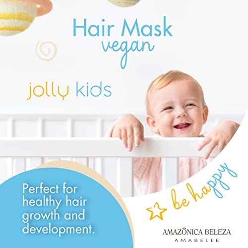 Hair Mask Jolly Kids |Vegan | Moisturizes and Nourishes | For All Hair Types, Curly, Straight | Promotes Healthy Growth | Mascarilla para Ni?os |10 Oz