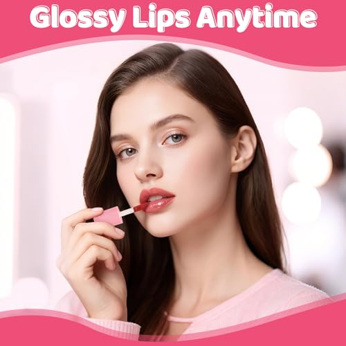 8 Pack 6ml Empty Lip Gloss Tubes with Wand & Rubber Insert