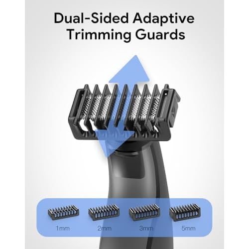 Guard Combs Kit 6PC with 0/3mm Body Comb, 1/2/3/5mm Bi-Directional Guide for O Blade QP2724 QP2834 QP2520/30 QP2620/30 and Pro Series, Electric Shaver Attachments Oblade Accessories