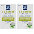 Kiss My Face De-Stress Bar Soap - Neroli + Gardenia - Vegan Soap Bar with Hemp Seed Oil - Cruelty Free and Palm Oil Free Bath Soap (Neroli + Gardenia, Pack of 2)