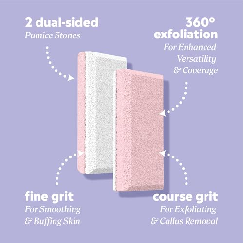 Onyx Professional Double Sided Siliglass Pumice Stone - 2 Pack Callus Remover