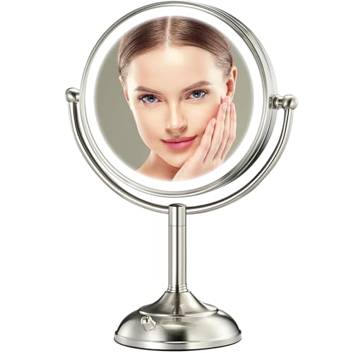 Professional 8.5" Lighted Makeup Mirror with 1X/10X Magnification