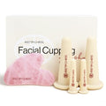 Rena Chris Facial Cupping & Gua Sha Set - Silicone Cups Rose Quartz Stone