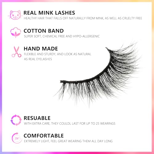 16mm Mink Lashes - 3D Cat Eye Luxury Volume