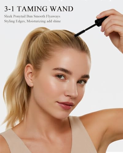 Hair Styling Kit: 5pc Wax Stick, Taming Wand & Comb Set