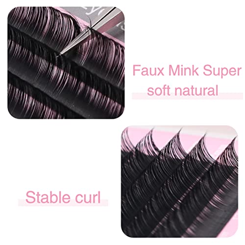 Faux Mink Eyelash Extensions Volume 0.03mm C Curl 11mm Semi-Permanent Individual Lashes Extension Professional Salon Use