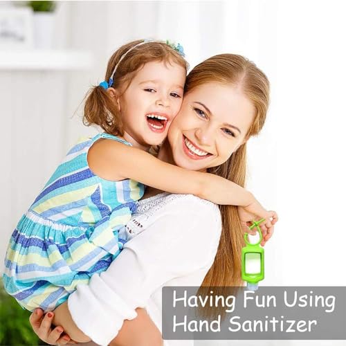 4 Pack 60ml Clear Travel Bottles with Silicone Keychain