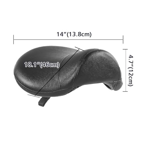 Antlu Saddle Stool Chair Seat Replacement, Saddle Seat Cushion for Round Rolling Medical Salon Stool Chair (Black)
