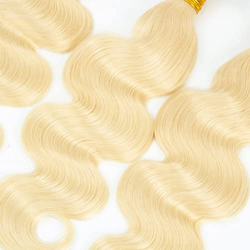613 Blonde Body Wave Hair Bundles 28 Inch Brazilian Virgin