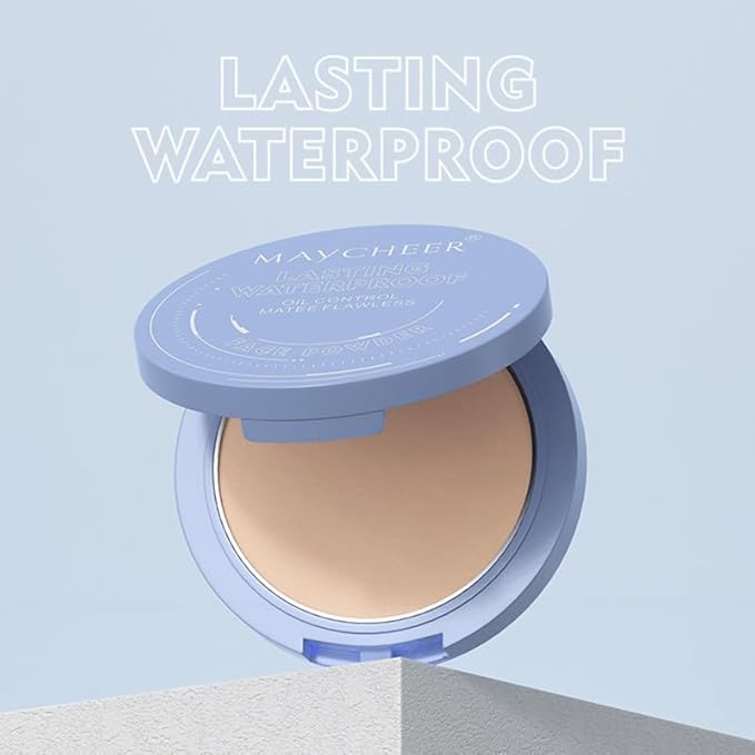MAYCHEER 24HR Powder Foundation - Oil Control & Waterproof