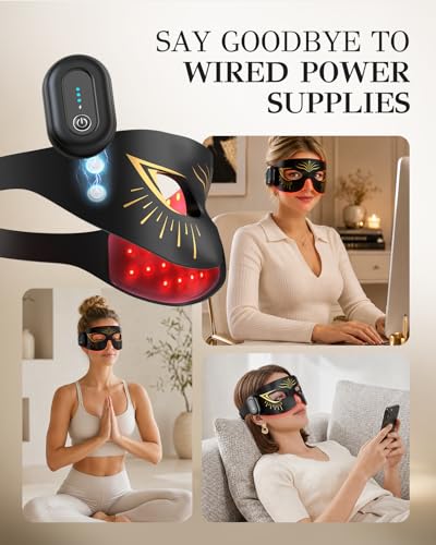 Red Light Therapy Eye Mask - 630nm & 850nm for Dark Circles