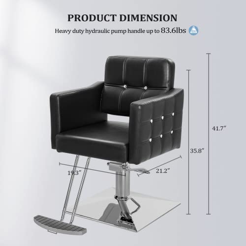 OmySalon Hydraulic Barber Chair - Heavy Duty Salon Styling Chair