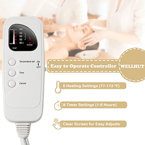 WELLHUT Heated Massage Table Warmer - 75x36 Electric Mattress Pad