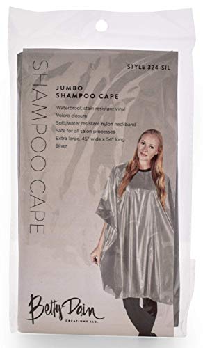 Betty Dain Jumbo Shampoo Cape 45"x54" Waterproof Vinyl