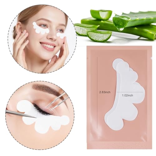 Under Eye Gel Pads for Lash Extensions, Lint-Free & Individually Wrapped, 100 Pairs