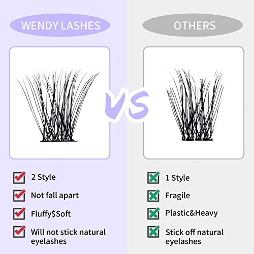 WENDY LASHES Cluster Extensions 12-16mm Mixed D Curl
