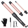 3-in-1 Curling Iron Set with Interchangeable Ceramic Barrels