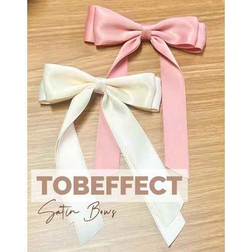 Hair Bows for Women Bow Clips Cute Ribbons Girls Ribbon Bows BowKnot Barrettes Tassel Bow Clips Fashion Hair Accessories for Women, Pink & Beige
