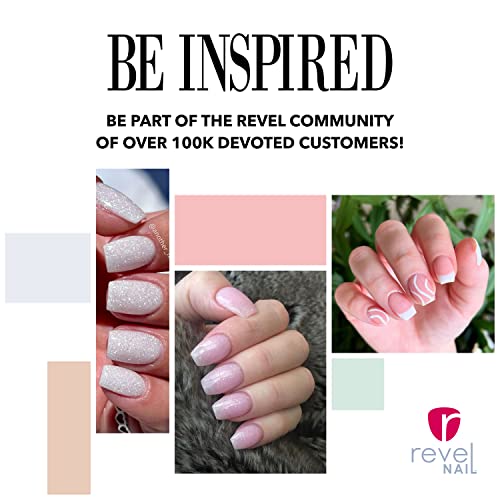 Revel Nail Dip Powder Starter Kit - 4-Color French Manicure Set with Liquids