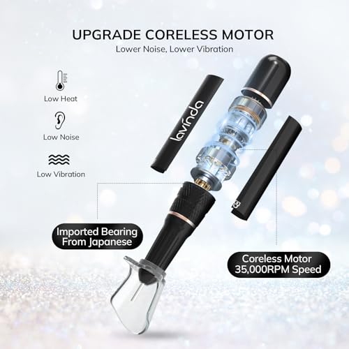 Lavinda Professional Nail Drill Machine 35000RPM Electric Efile with Diamond Bit