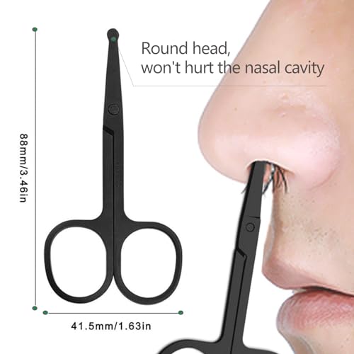 KAJUDA Eyebrow Scissors with Comb - 3PC Stainless Steel Grooming Set