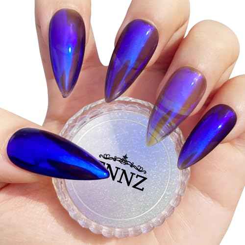 Unicorn Chrome Nail Powder, Aurora Unichrome Mermaid Aurora Pigment Pearlescent Nail Art Glitter Dust Decoration for Home DIY Salon Manicure - Galactic Dream