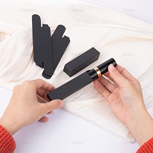 50-Pack Black Kraft Paper Lipstick Boxes 3.35" x 0.79"