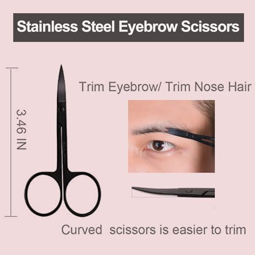 7 in 1 Eyebrow Razor Kit with Tweezers, Scissors & Brush