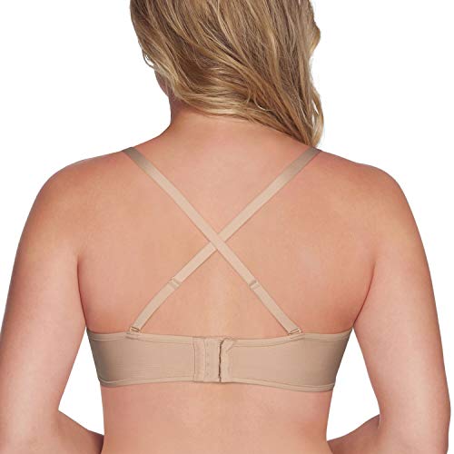 Vanity Fair Women's Beauty Back Smoothing Strapless Bra, 4-Way Stretch Fabric, Lightly Lined Cups up to H, Rose Beige, 34B