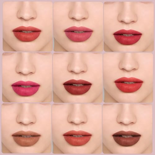 9 Colors Matte Velvet Lipstick Palette – Long Lasting Waterproof