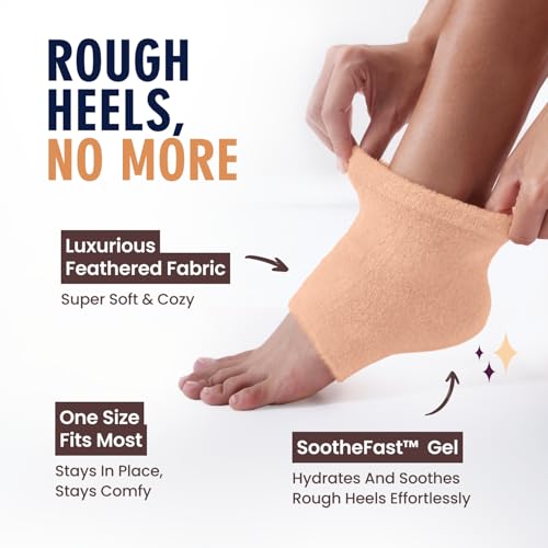 Dr. Frederick's Original Moisturizing Gel Heel Socks for Cracked Heels (2 Pairs)