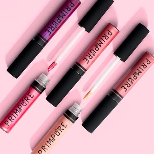 Prim and Pure Natural Mineral Lip Gloss for Women and Teens - Longwear Cruelty Free - Highly Pigmented, Hydrating, and Moisturizing Formula - Made in USA (MINT PINK) Mint Flavor