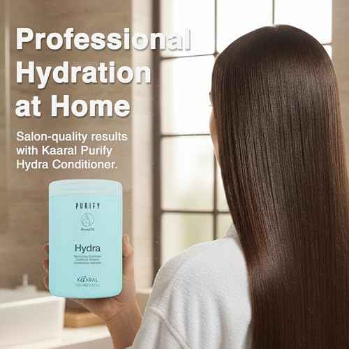 Kaaral Purify Hydra Conditioner - Moisturizing Hair Care for Women and Men - Hydrating Treatment for Dry, Damaged, Color Treated Hair - Softens, Reduces Frizz, Nourishes Curly Hair - 1000 ml