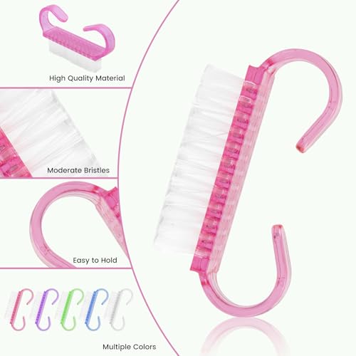 25 Pcs Nail Cleaning Brushes for Hands and Feet – Multicolor