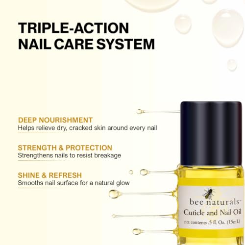 Bee Naturals Nail & Cuticle Oil 0.5 oz - Deep Moisture for Dry Cuticles