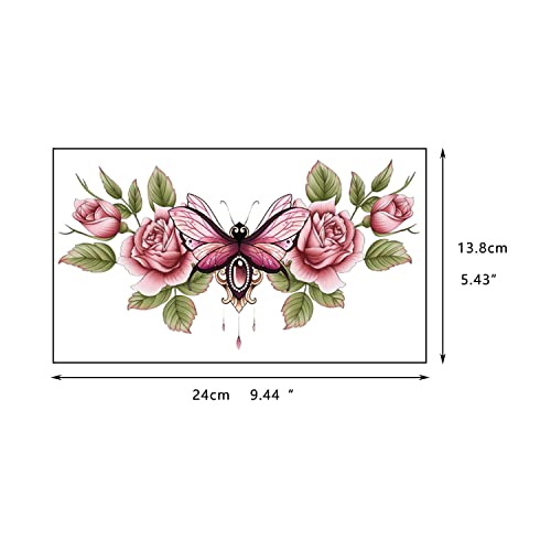 Floral Temporary Tattoos for Women | Waterproof 5-7 Days