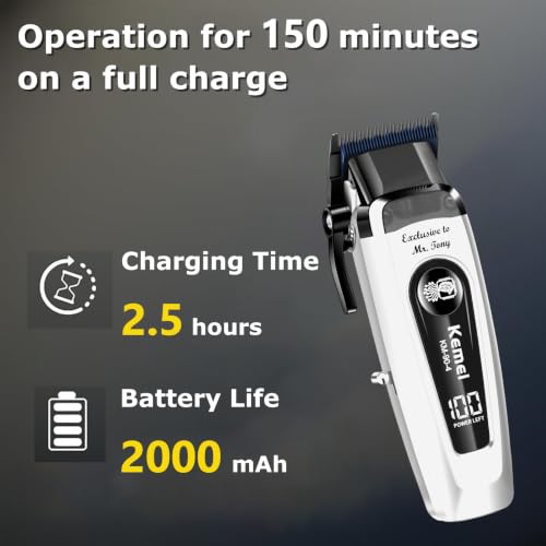 KEMEI 90-4 Professional Hair Clippers for Men - Cordless, 11500 RPM