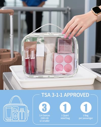 Narwey TSA Approved Clear Toiletry Bag for Travel