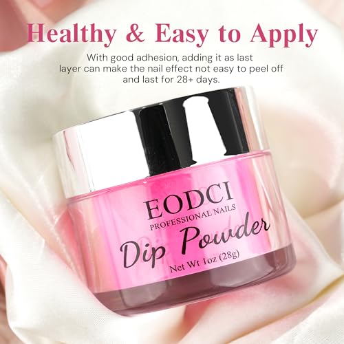 EODCI Pink AR049 1oz Jelly Dip Powder No UV Nail Lamp Needed Long-Lasting Manicure