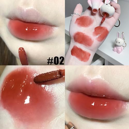 Bunny Keychain Lip Gloss Set - 3pc Hydrating Liquid Lipstick