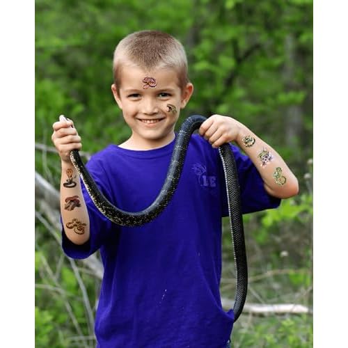 ANTING 168 Pieces Snake Temporary Tattoos,18 Sheets Snake Themed Tattoos Stickers Party Decoration Supplies Party favors for Kids Adults